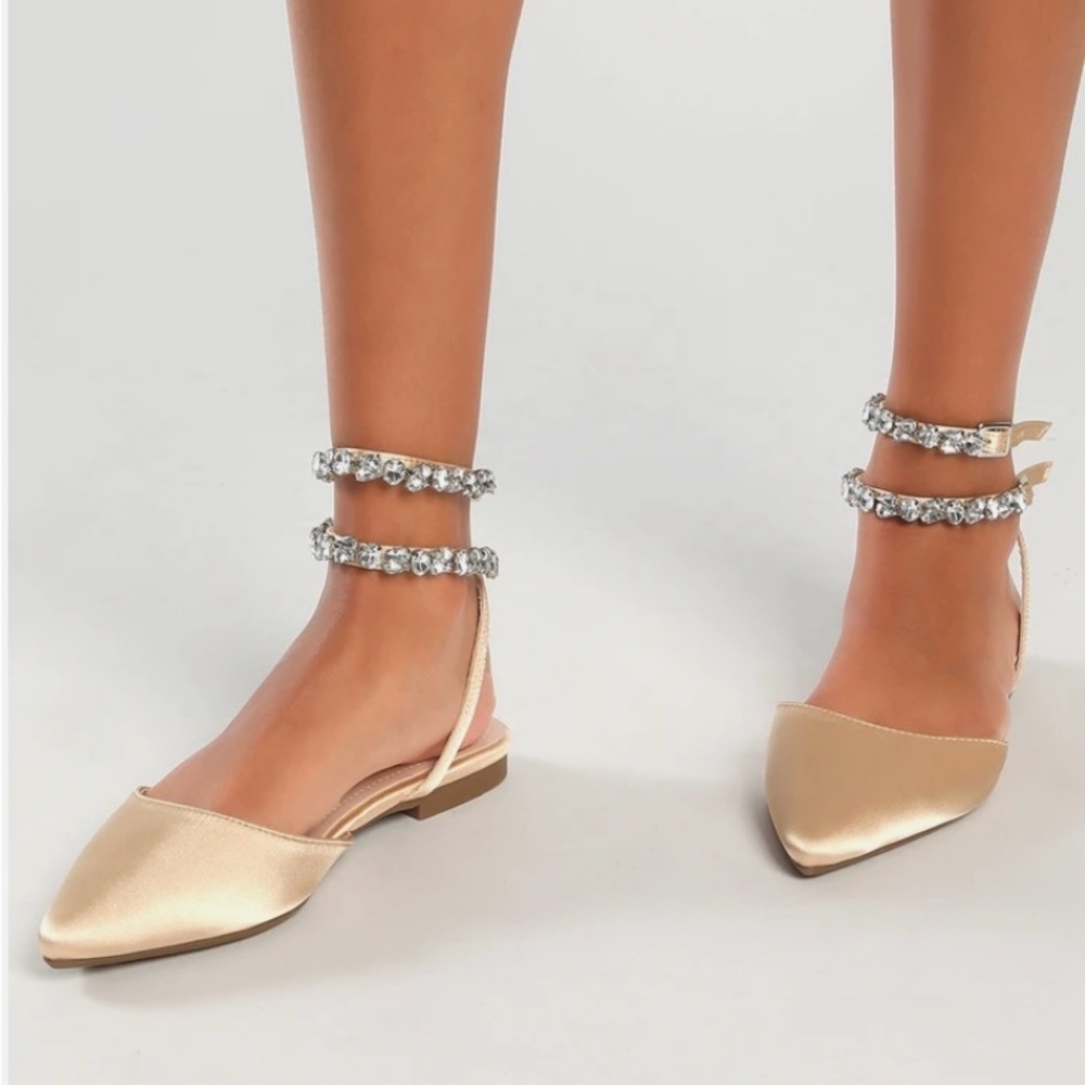 Express Rhinestone Strap flats